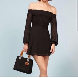 Black reformation Honor dress size 8 smocked